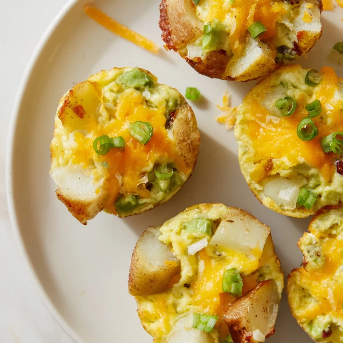 Savory avocado ranch potato egg muffins baked until golden, perfect for breakfast on-the-go.  