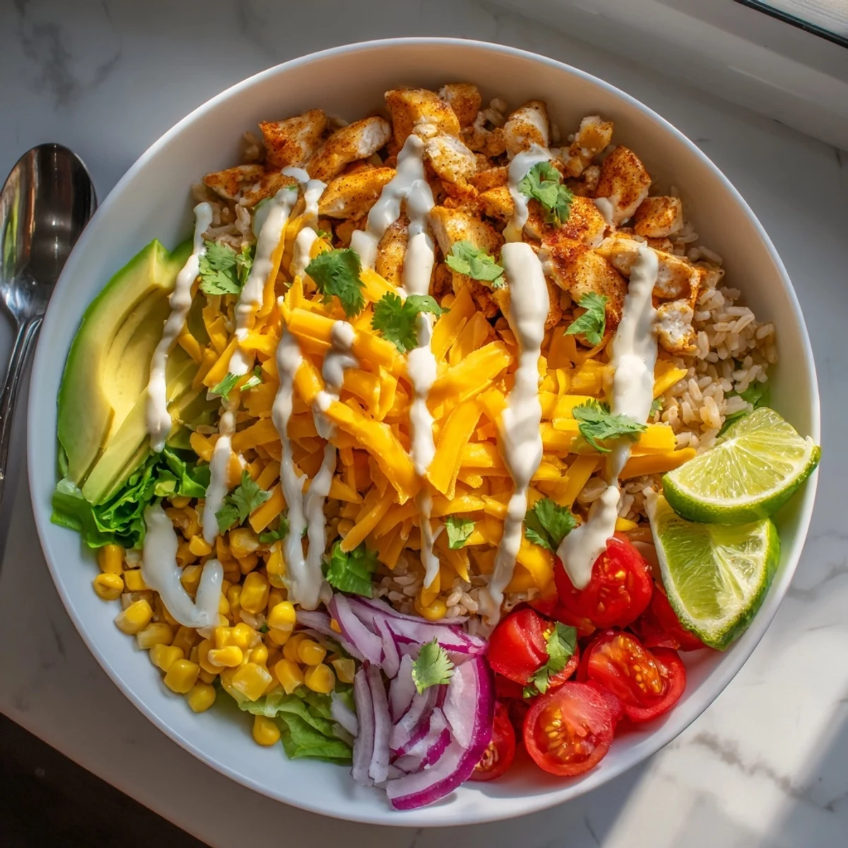 Delicious Cheesy Cajun Fish Taco Bowls, featuring tender fish and creamy cheese melt.  