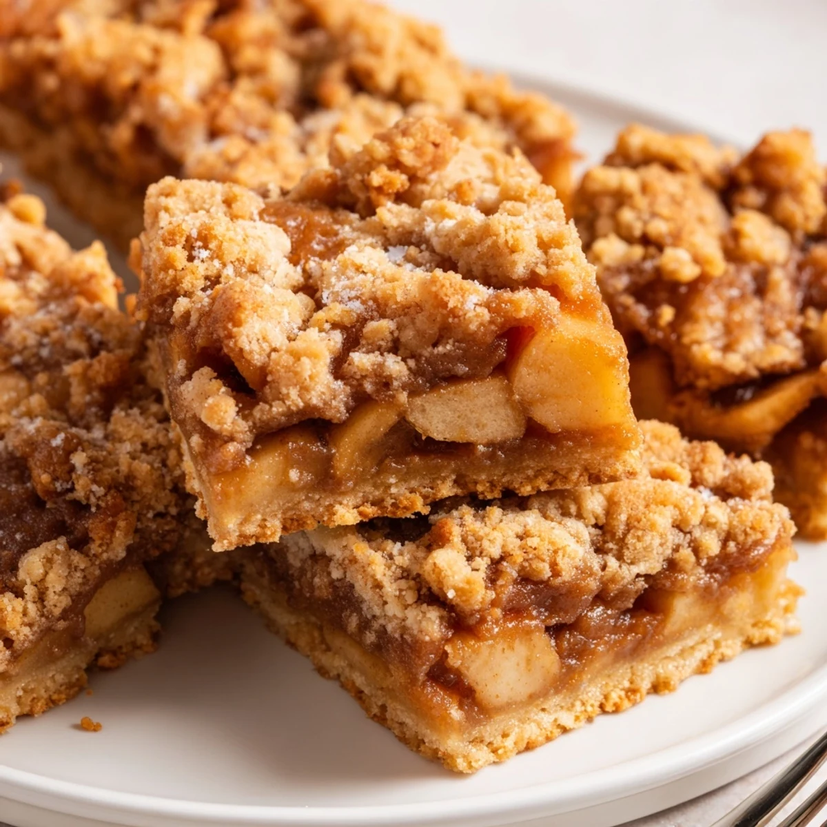 Delicious Dutch apple pie squares with crumb topping, perfect for dessert gatherings.  