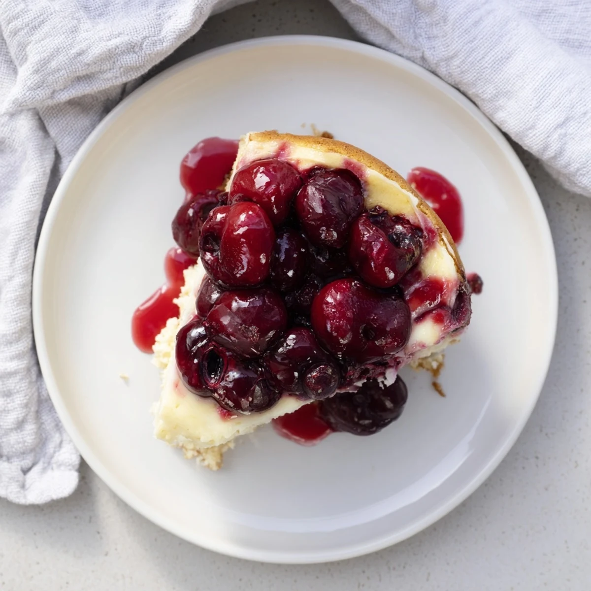 Delicious cherry cheesecake muffin pie, perfect for dessert lovers and gatherings.  