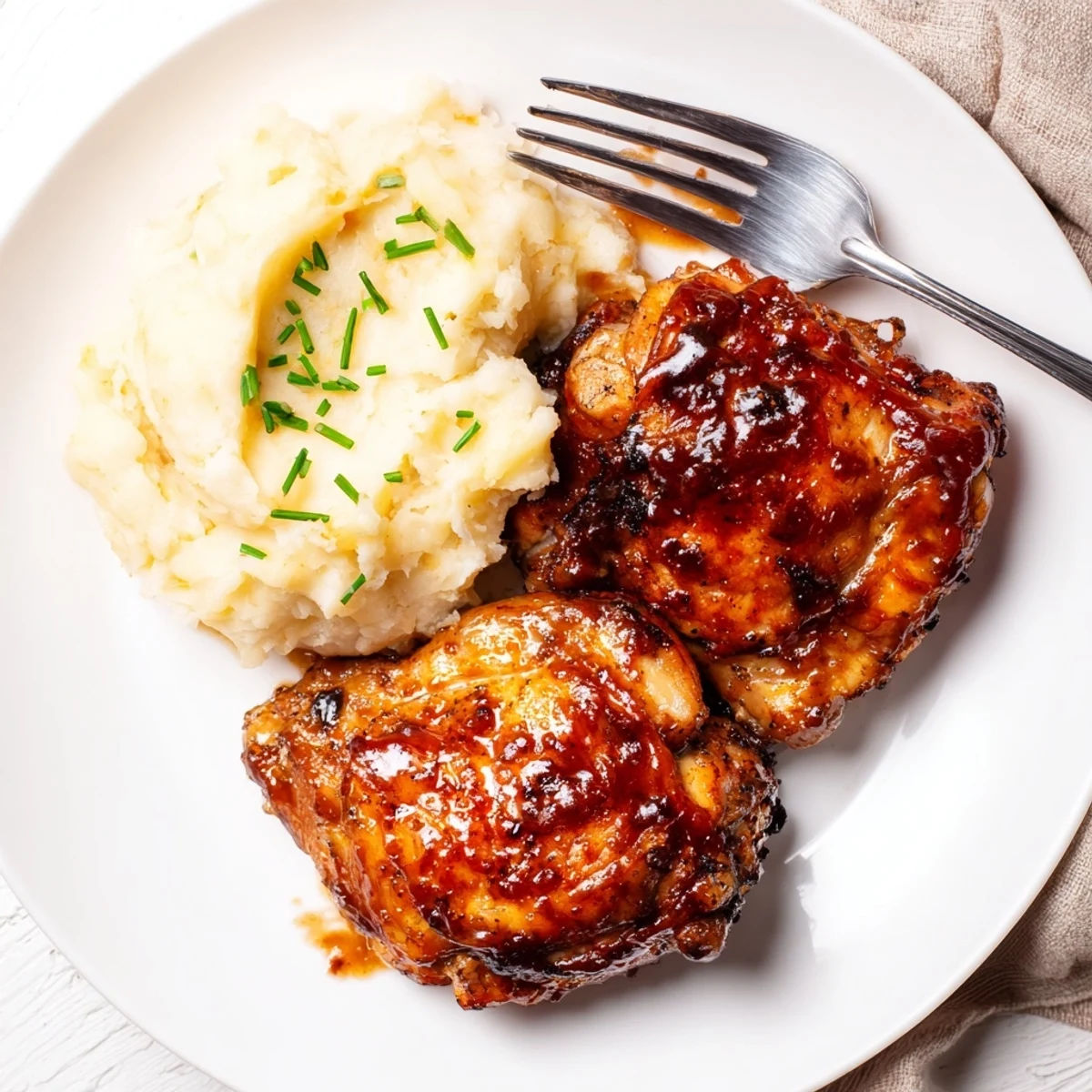 Honey BBQ Chicken Garlic Potatoes