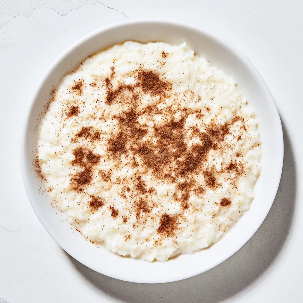 Garnished with cinnamon, this creamy Rice Pudding with leftover rice offers a sweet, simple dessert.