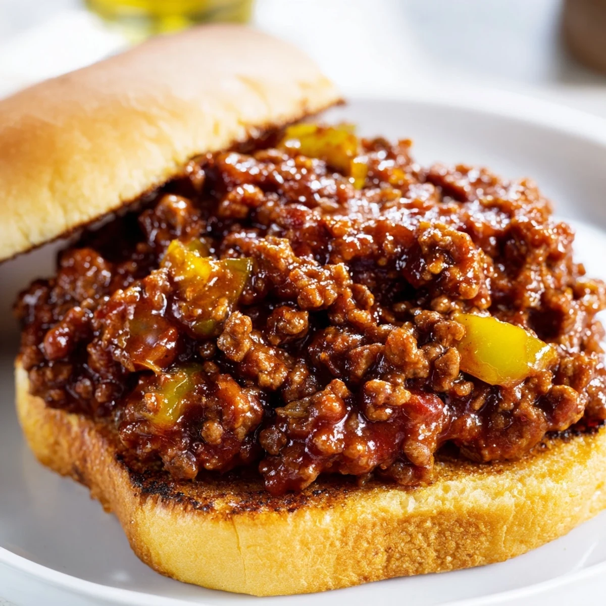 Warm, savory Sloppy Joes, a classic family meal, fragrant and ready to be enjoyed immediately.