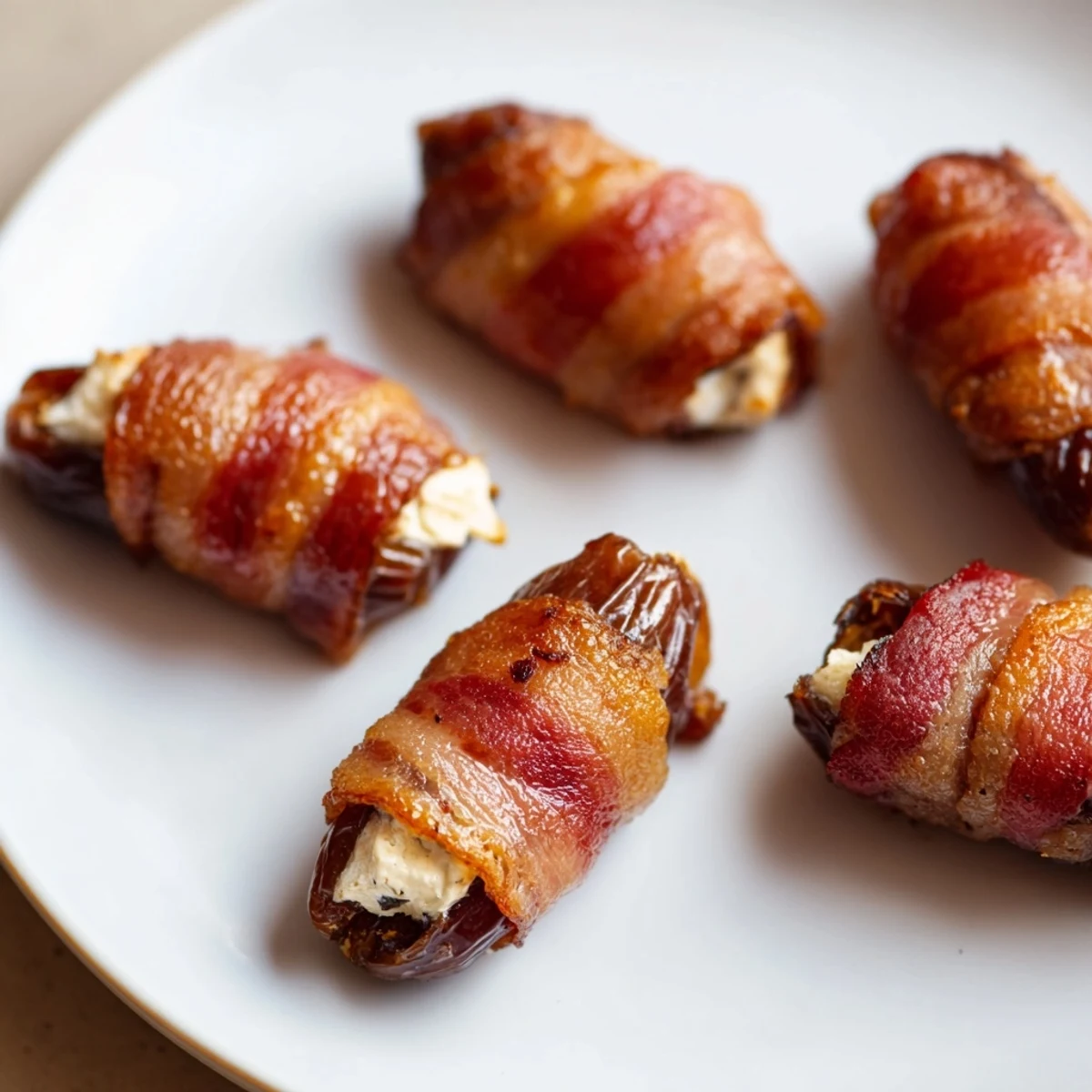 Bacon-Wrapped Dates Goat Cheese