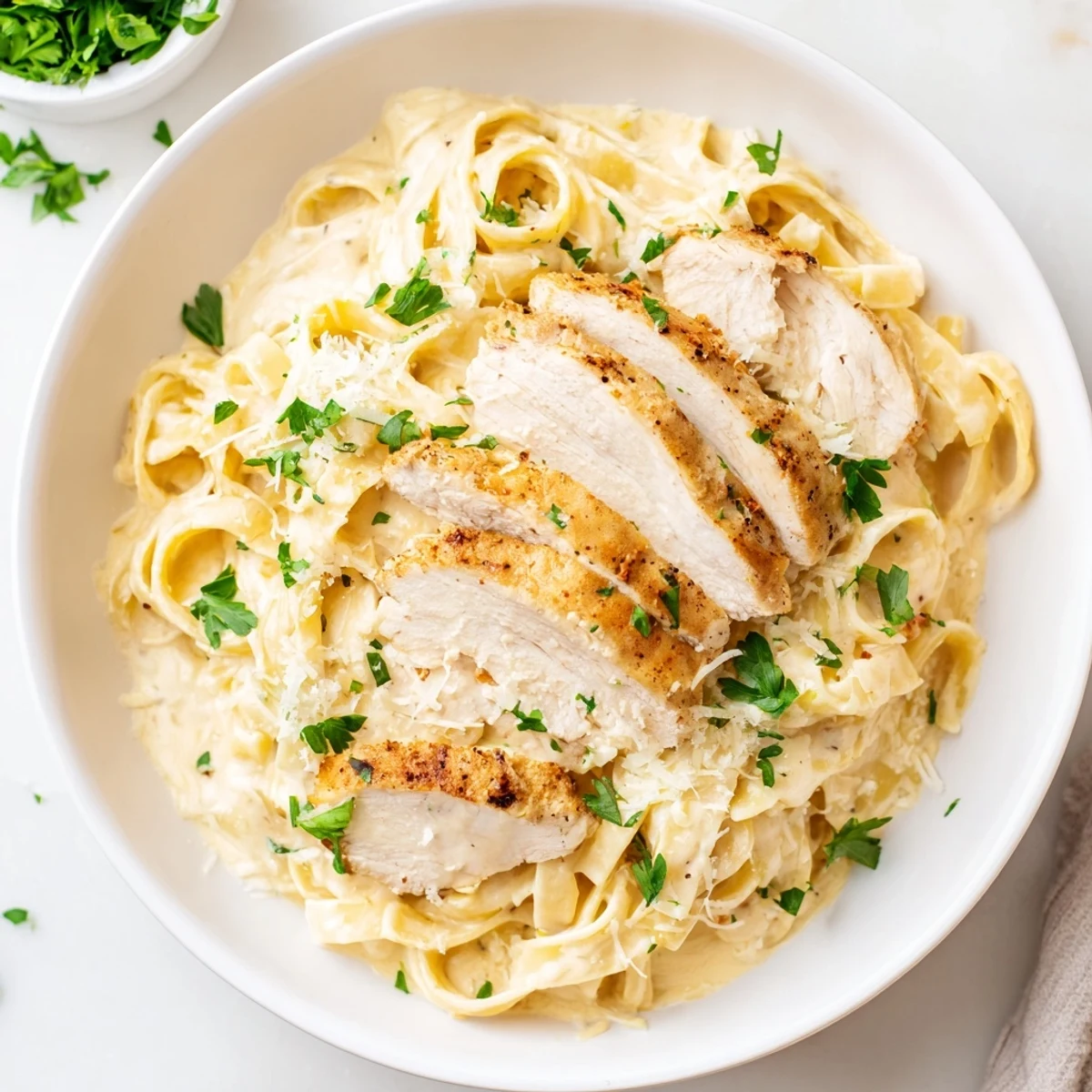Imagine the rich Velveeta sauce over perfectly cooked fettuccine with the spicy Cajun Chicken Alfredo.