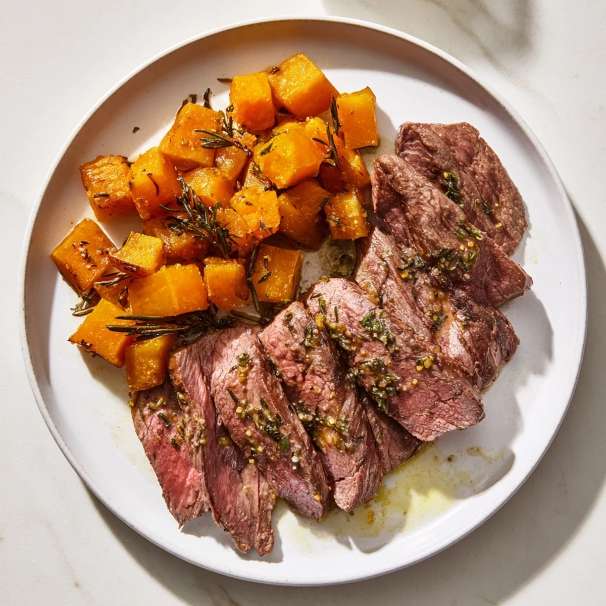 Butternut Squash Garlic Herb Steak