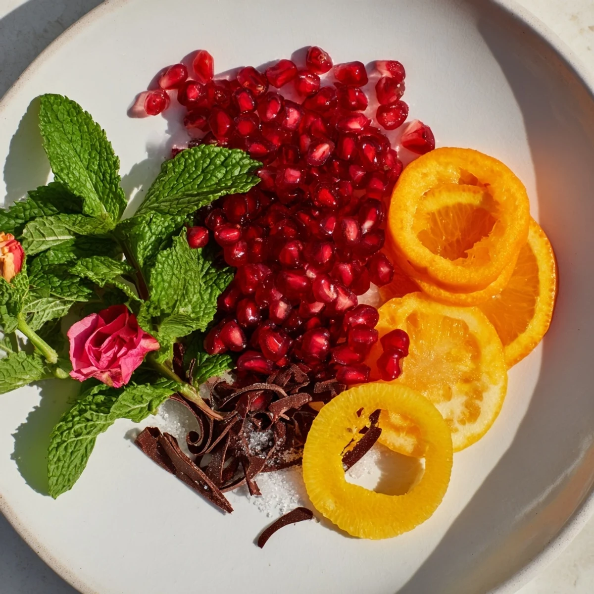 Vibrant Baisers de Minuit: orange slices, chocolate shavings, and sugar-rimmed glasses sparkle.