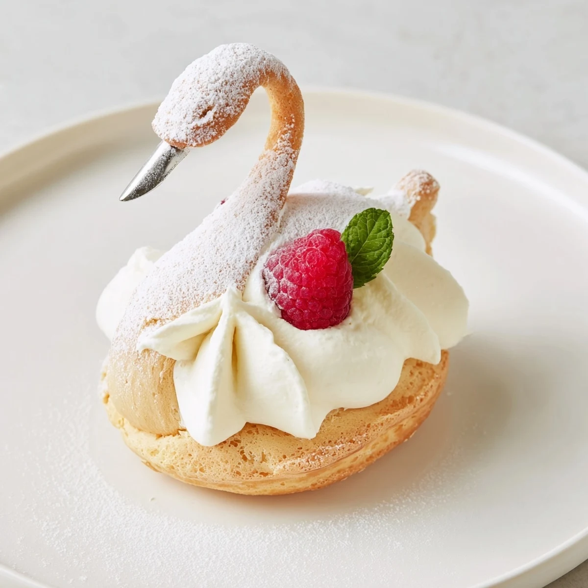 Plateau Cygne Pâtisseries Aériennes, featuring beautifully golden choux pastries and billowy vanilla cream.
