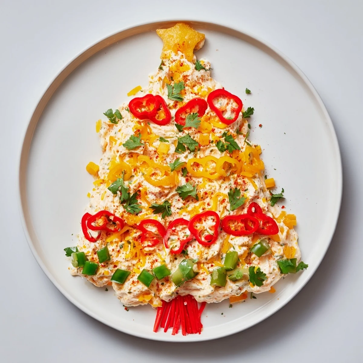 Chili Pepper Christmas Tree Dip