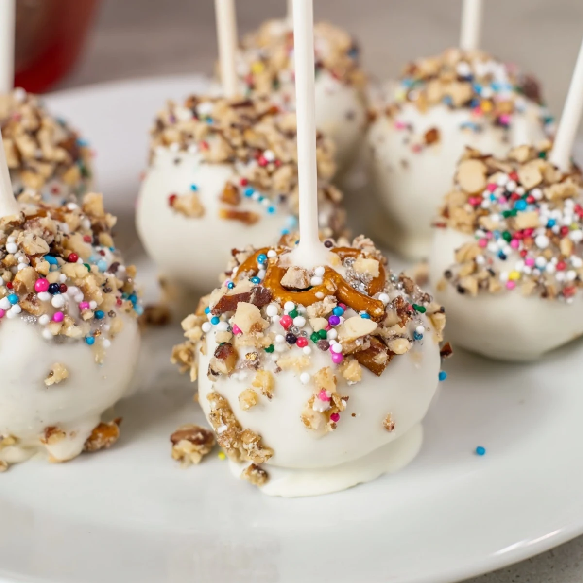 Vibrant photo: homemade holiday ornament candy balls, ready to be decorated and enjoyed by all.