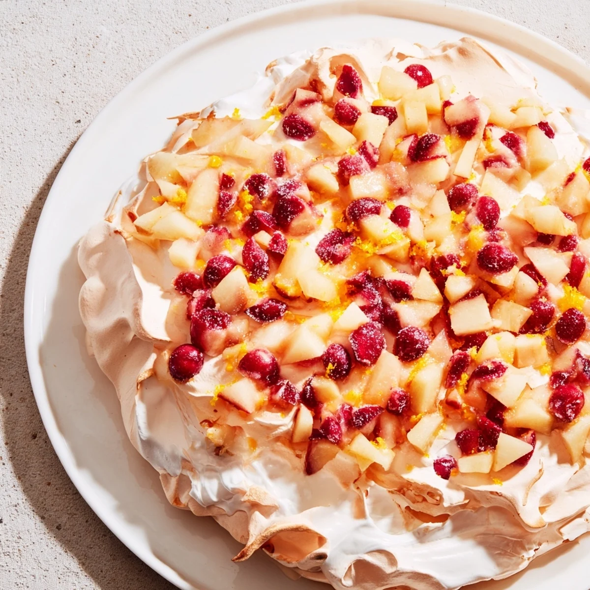 Cranberry Pear Snowscape Dessert