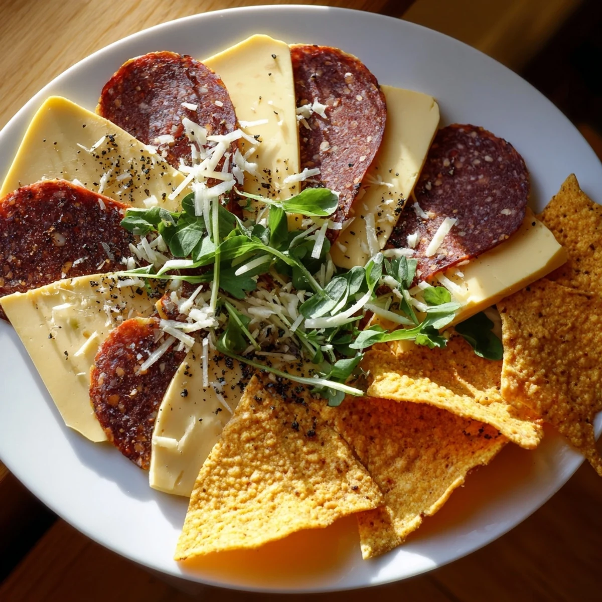 Freshly arranged Stepping Stones recipe with creamy goat cheese, brie, and smoky gouda, ready to serve.