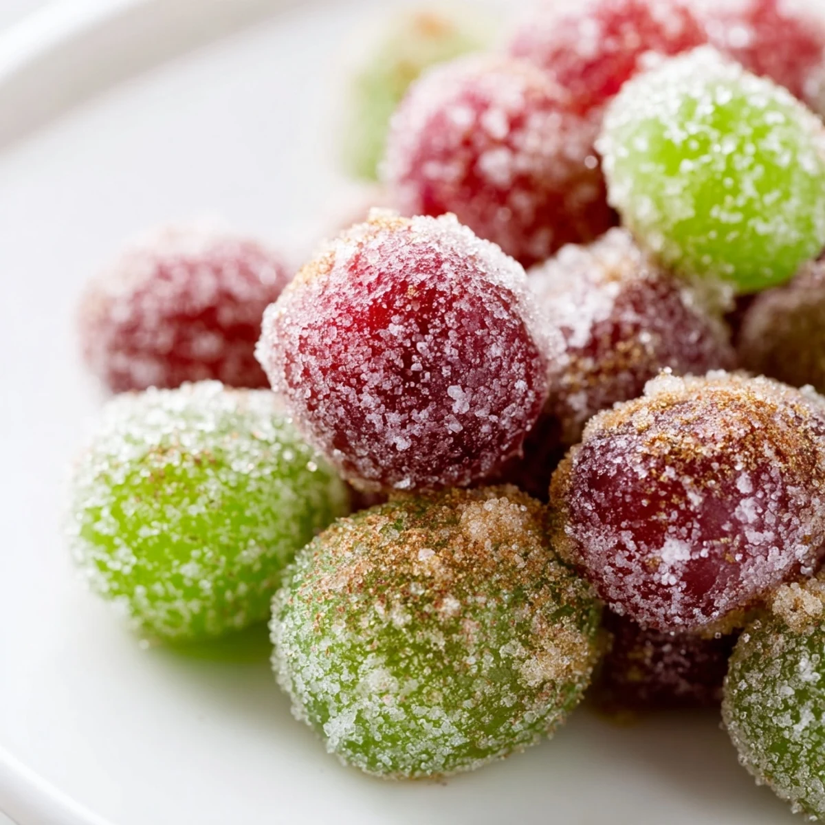 Sweet, juicy, and vibrant: a picture of perfectly frozen grapes ready for a healthy snack.