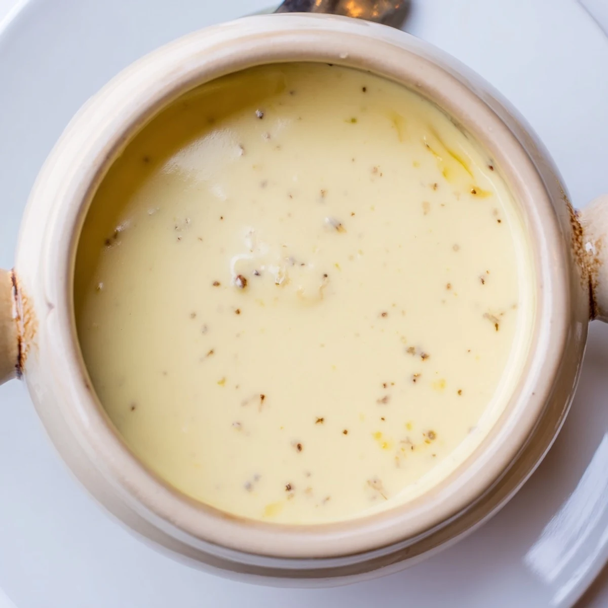 Warm and creamy Swiss cheese fondue with crusty bread cubes, perfect for a cozy gathering.