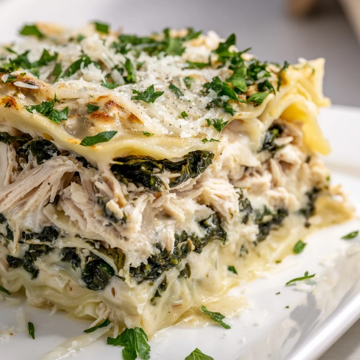 Chicken Alfredo Lasagna Layers