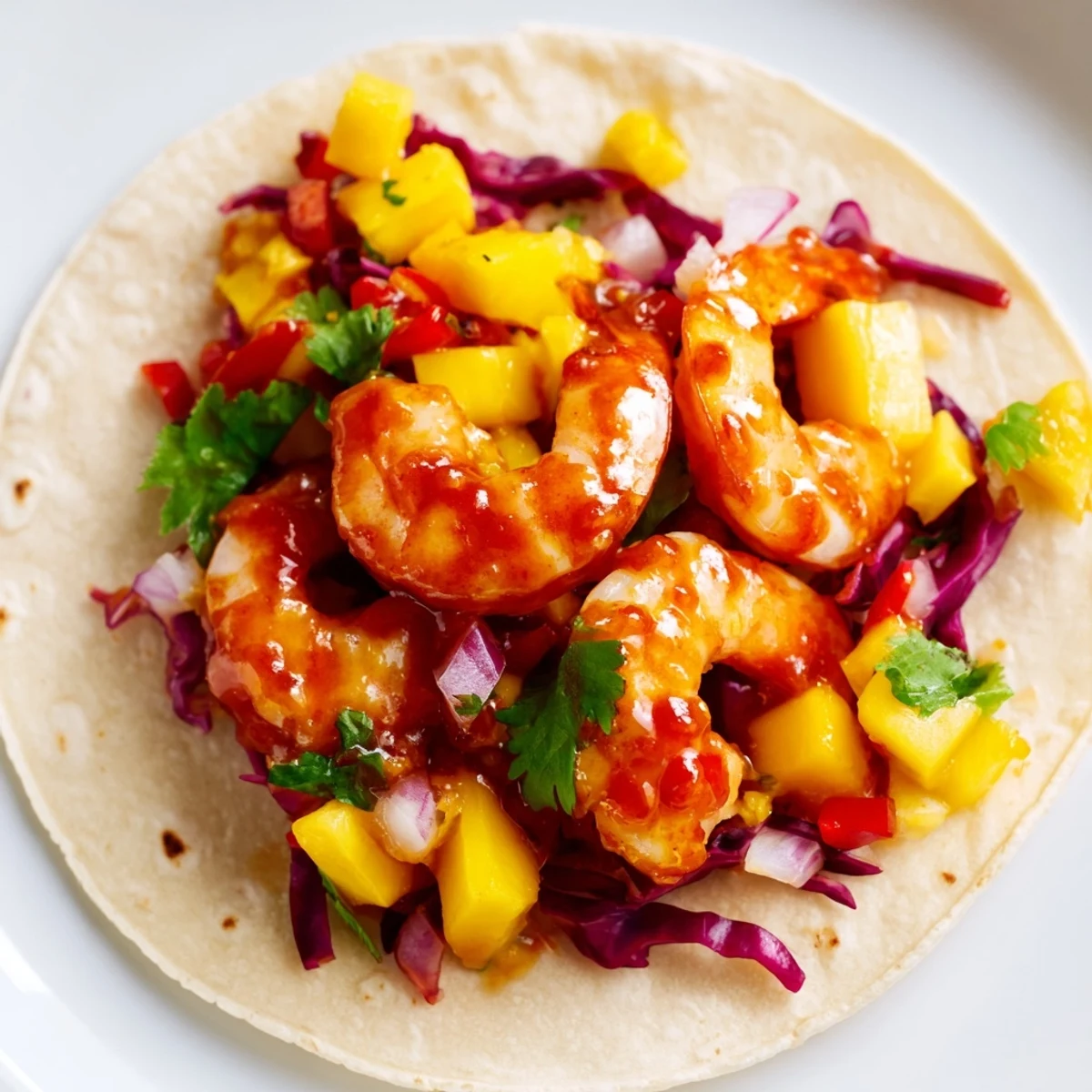 Sriracha Shrimp Tacos with Mango Salsa