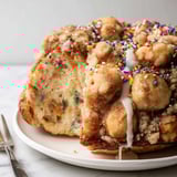 Festive pull-apart Funfetti Coffee Cake Monkey Bread perfect for brunch gatherings.  