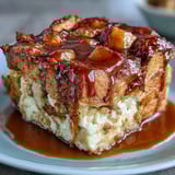 Caramel Apple Cheesecake Bread Pudding