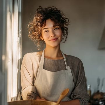 Lana bright smiling.