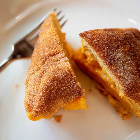 Tender cinnamon sugar sweet potato scones, warm and flaky, perfect for breakfast.  
