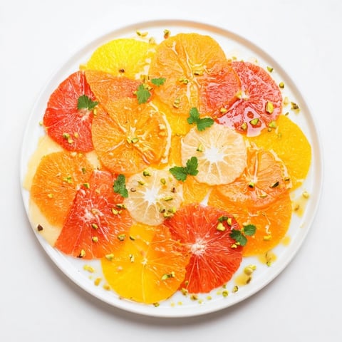 Clockwork Orange appetizer platter with vibrant citrus arranged like a colorful clock face.
