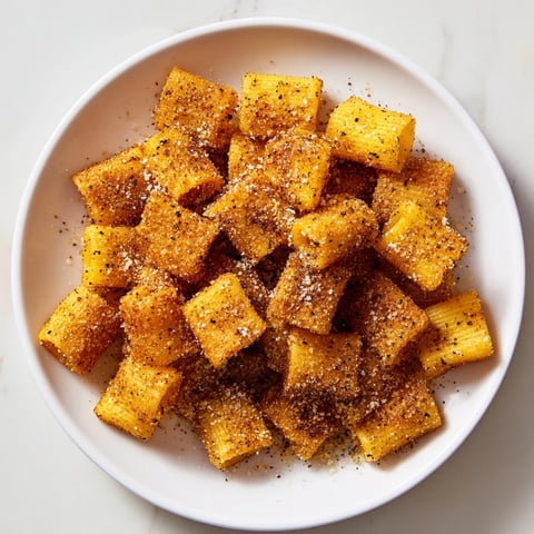 Golden, crispy Air Fryer Pasta Croutons, perfect crunchy toppers, ready to add flavor to salads.