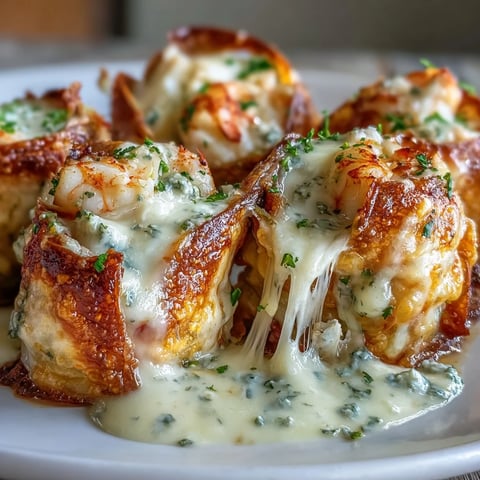 Cheesy Seafood Tortilla Bombs are golden-brown rolls filled with crab, shrimp, and melted cheese, served with creamy garlic sauce.