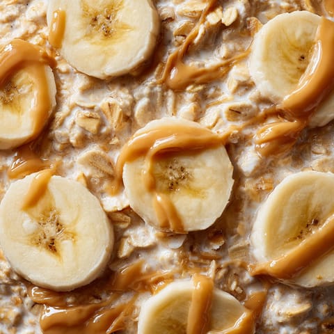 Banana and peanut butter oatmeal.