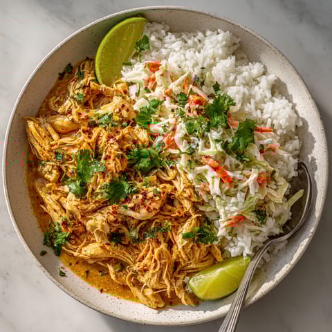 A bowl of food with rice and meat.