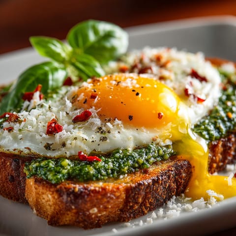 A plate of food with an egg on top.