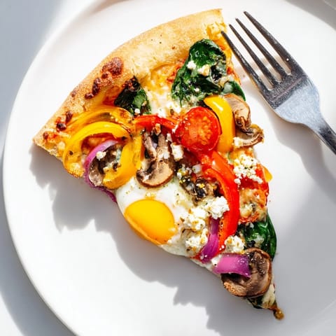 Garlic Herb Veggie Breakfast Pizza