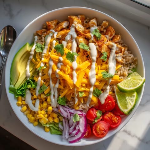 Delicious Cheesy Cajun Fish Taco Bowls, featuring tender fish and creamy cheese melt.  
