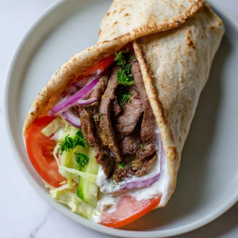 Beef Shawarma Yogurt Wraps