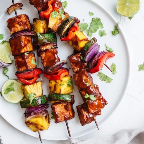 BBQ Tofu Pineapple Skewers