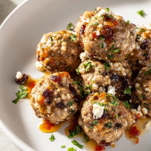 Cranberry Feta Meatballs Chili