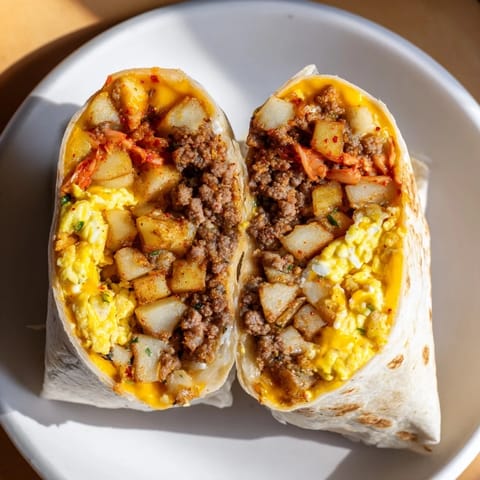 Christmas Breakfast Burritos Kimchi