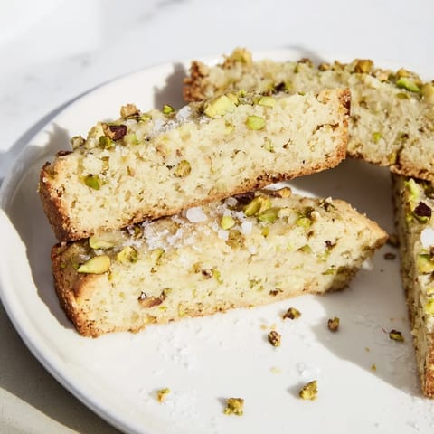 Salted Pistachio Bake Shortbread