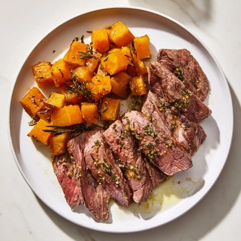 Butternut Squash Garlic Herb Steak