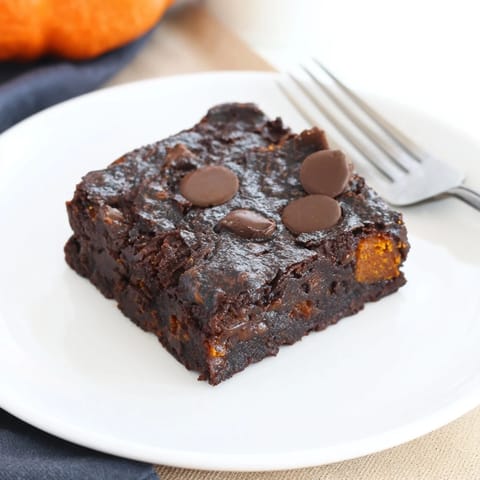 Pumpkin Workout Fudgy Brownies