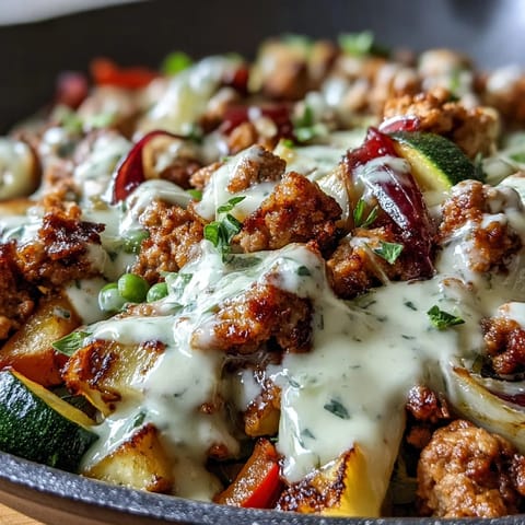 Creamy Ranch Turkey Veggie Skillet