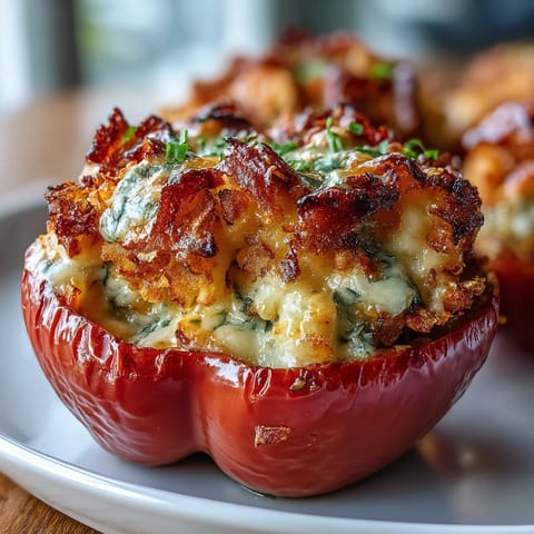 Funeral Potatoes Stuffed Peppers