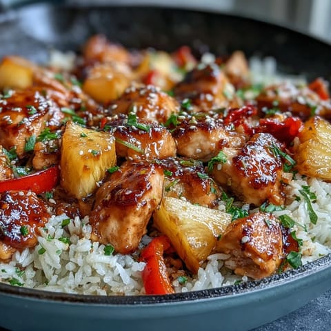 Pineapple Chicken Rice Skillet
