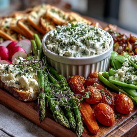 Spring Food Board Radishes Peas