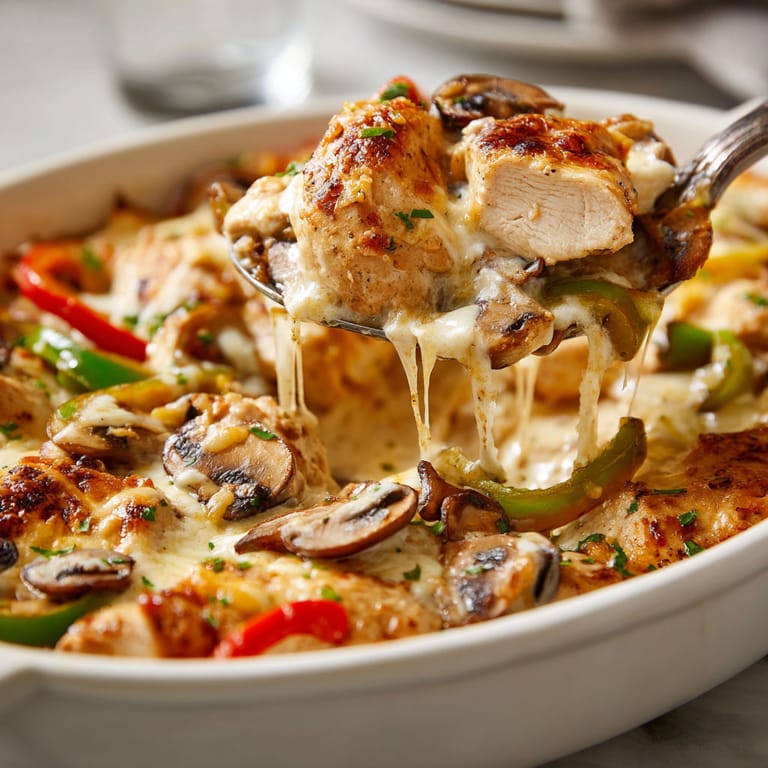 A white bowl of food with a spoon in it.