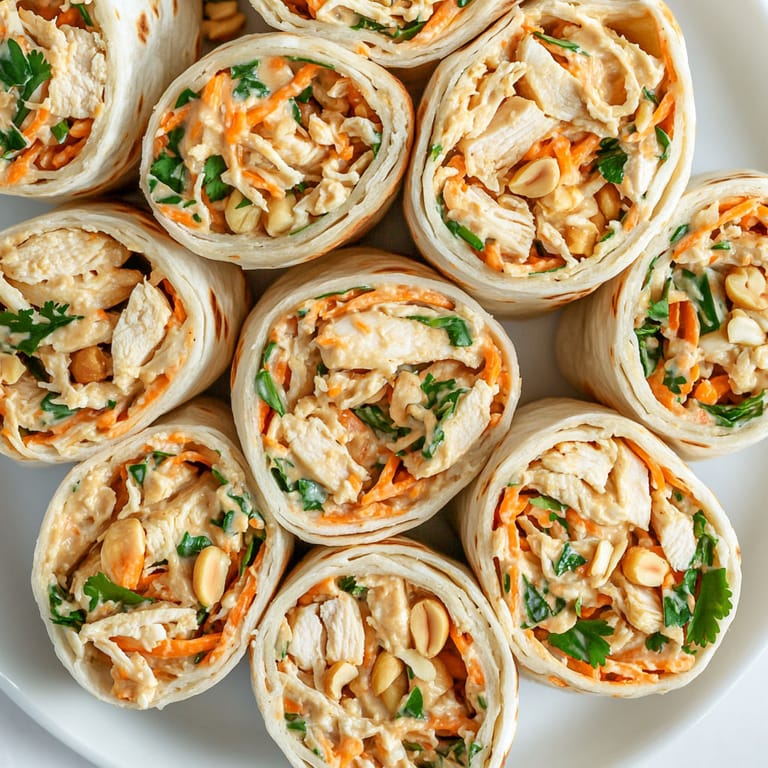 A plate of food with wraps and carrots.