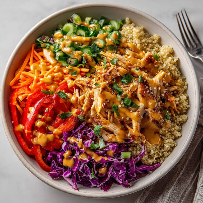 A bowl of food with a fork on the side.