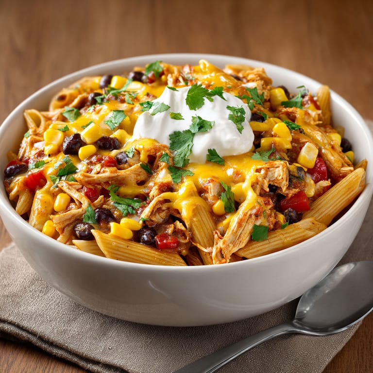 A bowl of food with a spoon in it.