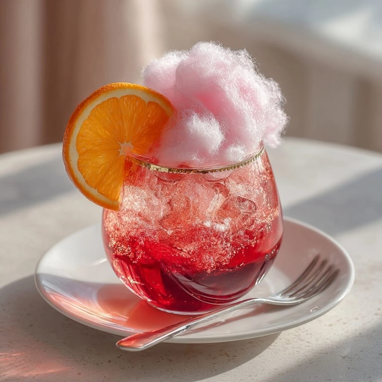 Festive Hocus Pocus Cotton Candy Cocktail with fizz ready for a Halloween party