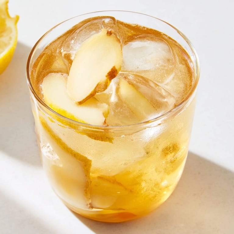 Preparing a vibrant Maple Ginger Sour: maple, lemon, and ginger blend perfectly.