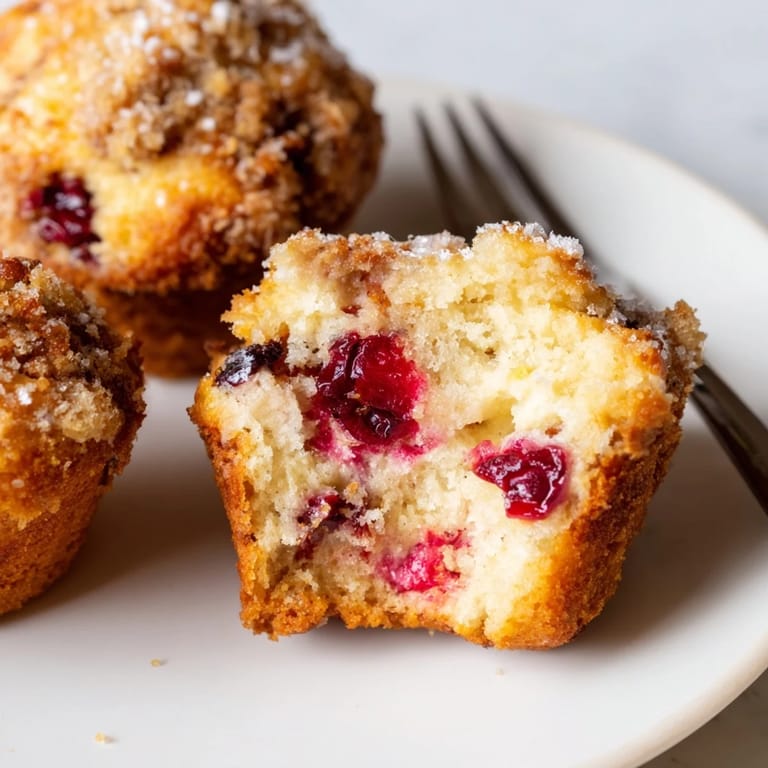 Deliciously fluffy Ricotta Cranberry Orange Muffins, perfect for breakfast or afternoon snacking.